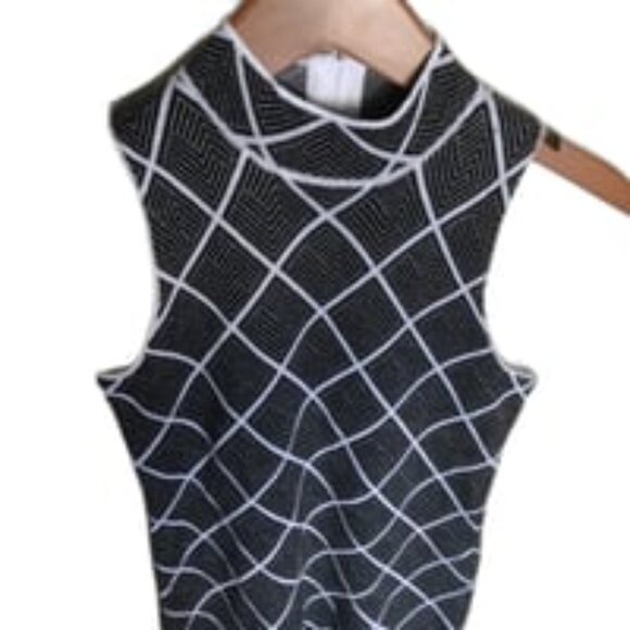 Romeo _ Juliet Geo Knit Black Mini Dress - Picture 5 of 5